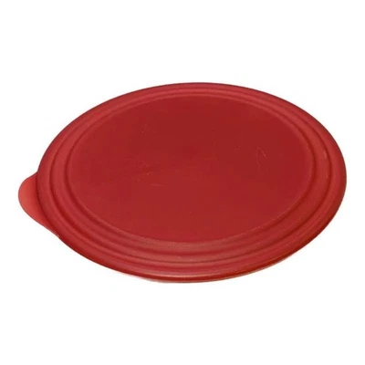 Plato redondo rojo transparente de 10" Tupperware transparente sello de rubí Foto 1 de 4
