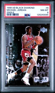 Michael Jordan 1998 Upper Deck Black Diamond #6 único PSA 8 - Imagen 1 de 2