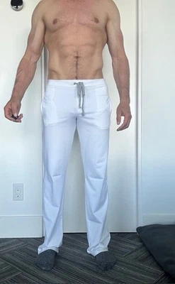 Pantalones deportivos Sauvage - blancos - para hombre - talla pequeña Foto 1 de 4