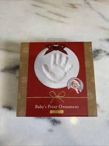 Baby’s Print Keepsake Clay Handprint Footprint Ornament - Picture 1 of 2
