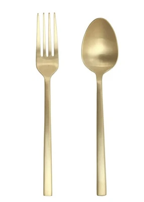 Cubiertos de acero inoxidable Fortessa Arezzo 18/10, juego de servir de 2 piezas, 9,25", B... Foto 1 de 4