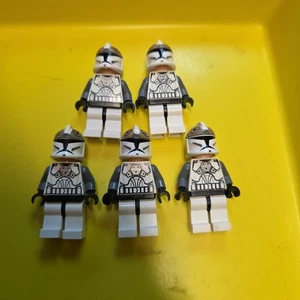Lot Of 5 Lego Star Wars Minifigure Clone Trooper Gunner SW0221 Army Builder  - Picture 1 of 4