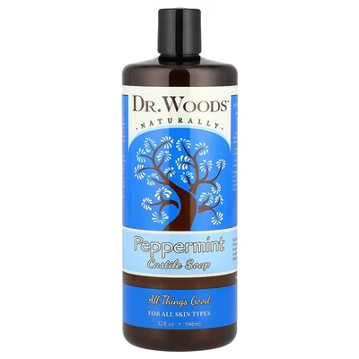 Dr Woods Peppermint Castile Soap 32 fl oz 946 ml All-Natural, Cruelty-Free, - Image 1 of 2