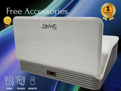 SMART LightRaise 60wi2 DLP Projector WXGA Ultra Short Throw HD HDMI w/Bundle - Image 1 of 4
