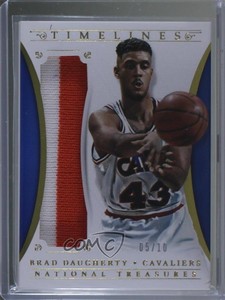 2013 Panini National Treasures Timelines Materials Prime /10 Brad Daugherty #30