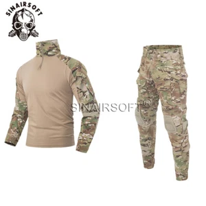 Taktisches Militär G3 Kampfhemd & Hose Knieschützer Uniform BDU Paintball Kleidung - Bild 1 von 14