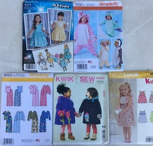 Lot of 5 SEWING PATTERNS FOR TODDLERS - Picture 1 of 7