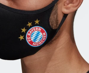 Adidas FC Bayern Cubierta Facial/Máscara Reutilizable Pequeña/Ex Pequeña - Máscara Única Genuina - Imagen 1 de 6