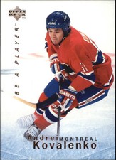 1995-96 Be A Player Canadiens Hockey Card #118 Andrei Kovalenko