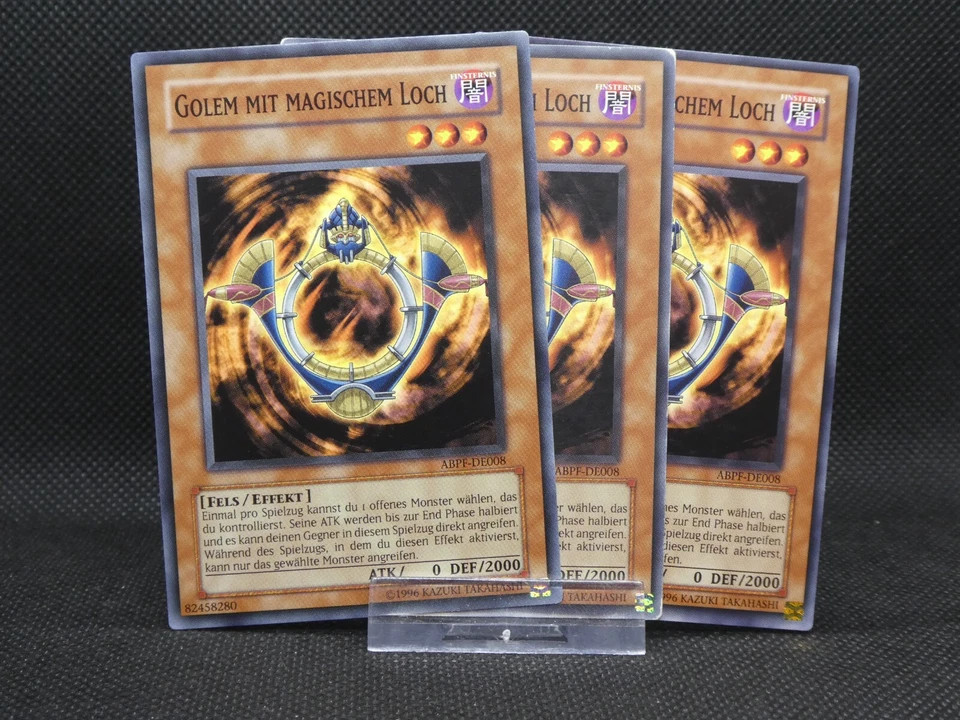 Yugioh Playset 3x Golem mit magischem Loch ABPF DE008/ Common/ NM/ EXC/ Deutsch - Bild 1 von 1