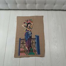 RARE Russian embroidery Vintage Handmade embroidery Painting Antique tapestry "G