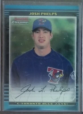 2002 Bowman Chrome #341 Josh Phelps Toronto Blue Jays Baseball Card  - Image 1 of 2