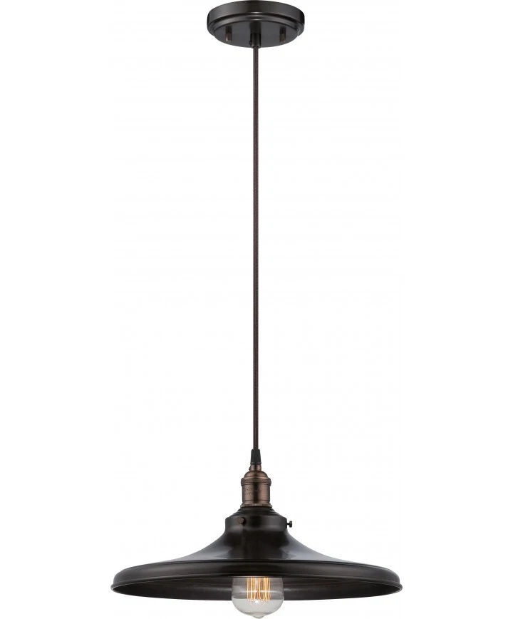 Nuvo Lighting 60/5506 Vintage - One Light Pendant Rustic Bronze Finish with