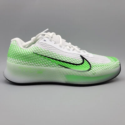 Men's Size 7.5 NikeCourt Air Zoom Vapor 11 HC White Poison Green - DR6966-106 - Image 1 of 4