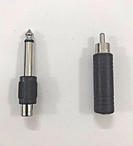 ADATTATORE DA RCA MASCHIO O FEMMINA A JACK MONO 6,35 MM 1/4" CONNETTORE PHONO - Imagen 1 de 3
