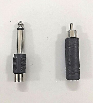 1 Pezzo 2 Poli Mono/3 Poli Jack Audio Stereo A Doppio Canale Da 6,35 Mm Maschio A 6,35 Mm Femmina Doppio Jack Convertore Per Microfono Per Cuffie - Foto 3