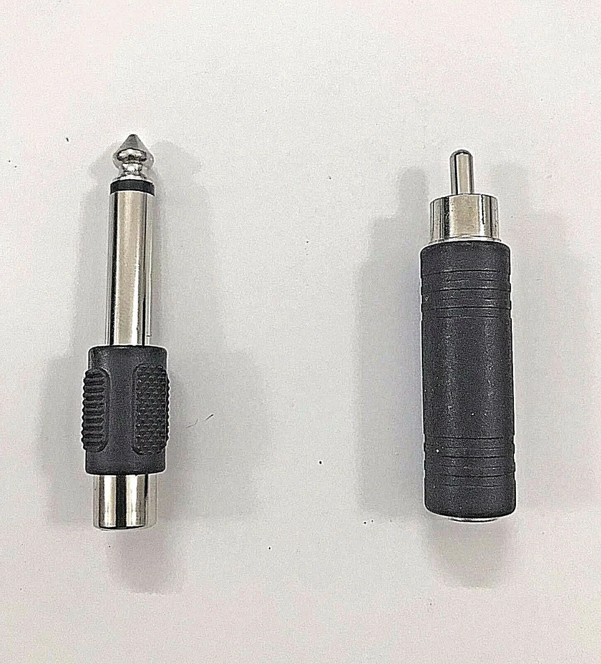 ADATTATORE DA RCA MASCHIO O FEMMINA A JACK MONO 6,35 MM 1/4" CONNETTORE PHONO