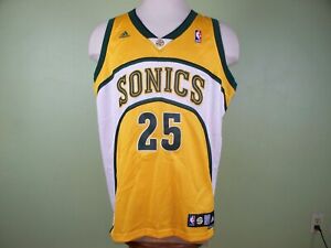 Seattle Sonics Adidas NBA Licensed Product Adult Large Dry Fit Stitched Jersey