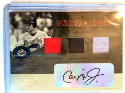 CAL RIPKEN JR. 2005 ПЛЕЙ-ОФФ АБСОЛЮТНЫЕ ЗНАКИ СЛАВЫ С АВТОГРАФОМ ДЖЕРСИ HOF ORIOLES 10/25 - Изображение 1 из 3