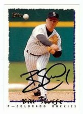 Bill Swift autographed Baseball Card (Colorado Rockies) 1995 Topps #137T