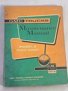 GMC Trucks 1960 manual de mantenimiento modelos 1000 - 5000 versión X-6023 raro difícil de encontrar - Imagen 1 de 10