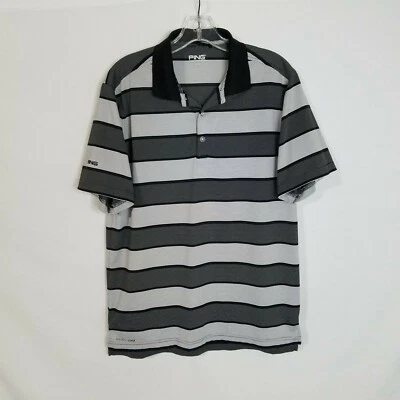 Polo de golf Ping SENSORCOOL a rayas manga corta poliéster para hombre mediano F325P Foto 1 de 4