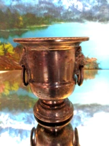 Viners of Sheffield England Silver Plate Small Ice Bucket with Lion Ring Handles - Picture 1 of 9