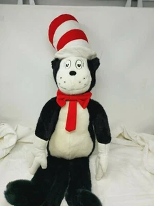 Dr. Seuss 1995 El gato en el sombrero muñeco de peluche animal de peluche 28" de largo - Imagen 1 de 7