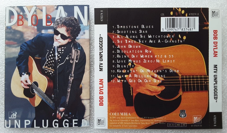 Bob Dylan  "MTV Unplugged"   (no MD - front and rear inlays only) - Image 1 of 1