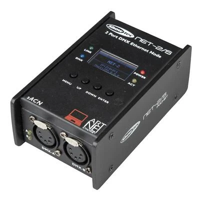 Showtec NET-2/5 Pocket Artnet Node 5 Pin XLR Network Routing DMX - Image 1 of 3