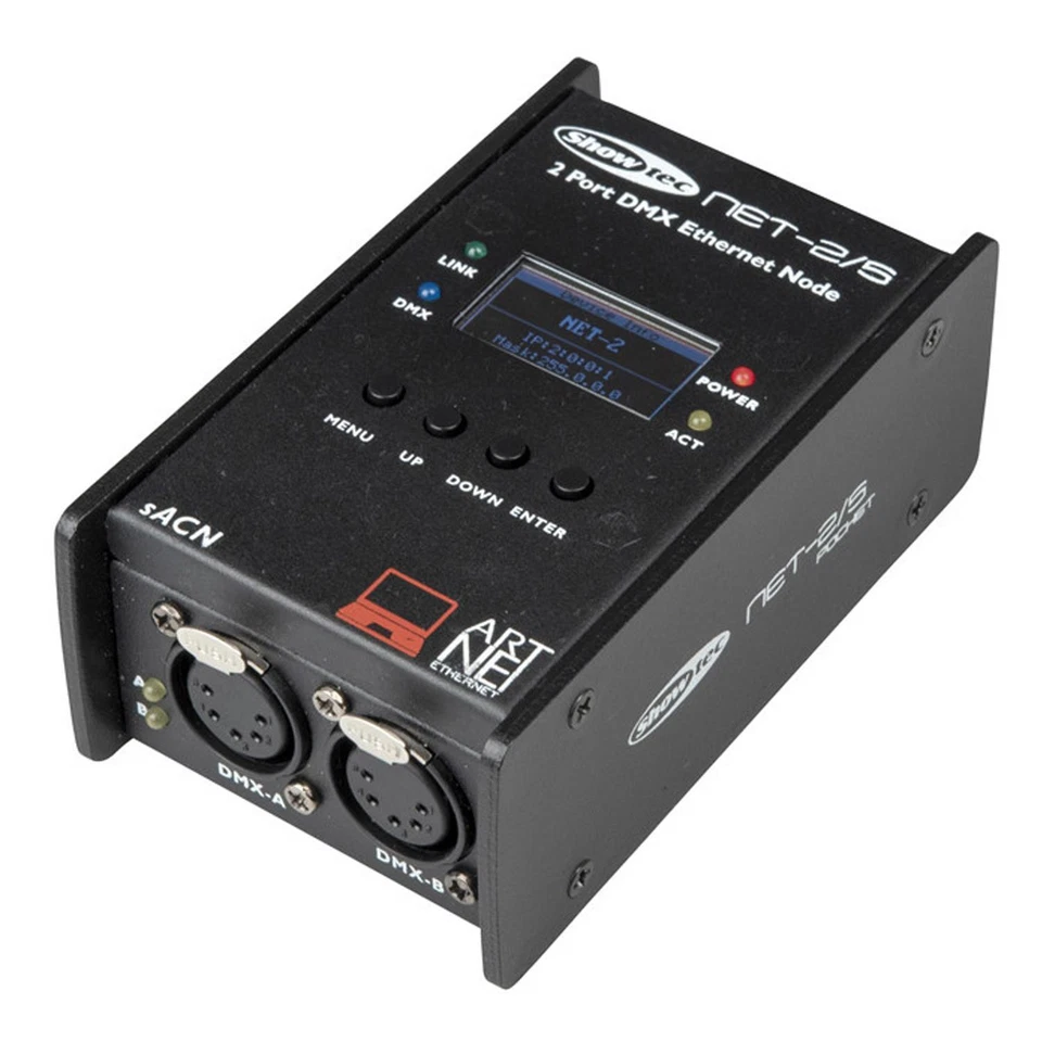 Showtec NET-2/5 Pocket Artnet Node 5 Pin XLR Network Routing DMX - Image 1 of 3
