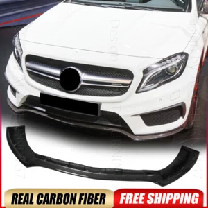 Alerón labial parachoques delantero carbono real para Mercedes Benz X156 GLA45 2015-2016 - Imagen 1 de 15