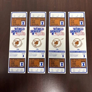1984 World Series Detroit Tigers at San Diego Padres Game X Ticket Stub Lot of 4 - Picture 1 of 2