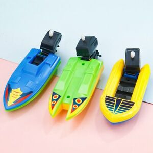 Speed Boat Ship Wind Up Toy Float In Water Kids Toys Children play Classic Gift 