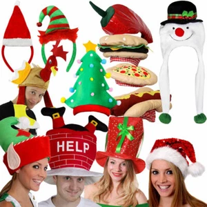CHRISTMAS HATS NOVELTY XMAS OFFICE PARTY FESTIVE FANCY DRESS ACCESSORIES LOT - Picture 1 of 31
