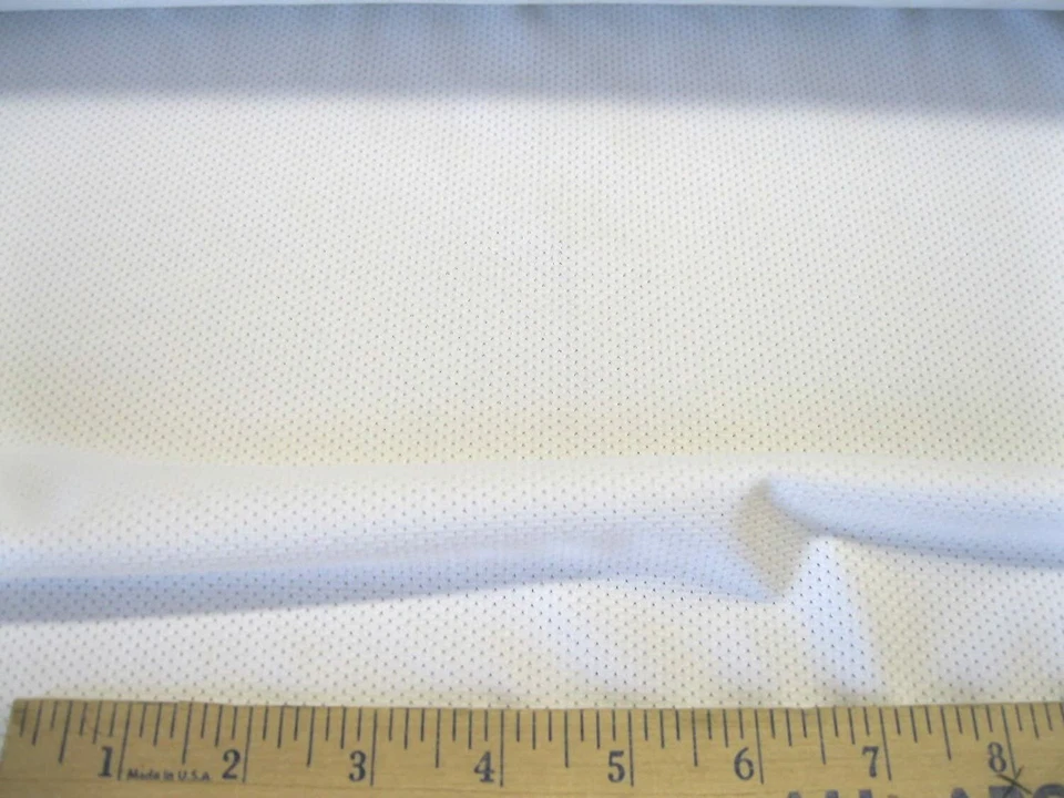 Discount Fabric Polyester Athletic Sports Mesh White LY900 - Image 1 of 1
