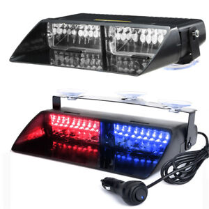 16 LED Red/Blue 12V Car Police Strobe Flash Light Dash Urgency Flashing Lamp AU