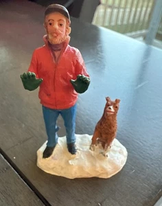 Lemax Enchanted Forest Man And Dog - Picture 1 of 3