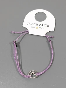 Pura Vida Bracelet Purple Cord Wave Ocean Beach Boho Stacking NEW - Picture 1 of 5