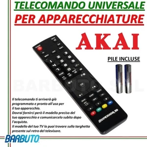 TELECOMANDO PER AKAI UNIVERSALE - INVIARE MODELLO TV, DECODER, DVD - Imagen 1 de 1