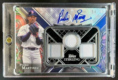 2022 Topps Sterling Pedro Martinez Seasons Jersey Auto Blue #4/10 Red Sox - Image 1 of 2