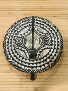 Afrikanische Maske - Vintage Bwa Bobo Sonnenmaske Holz Wanddeko Tribal Art 14,5" - Bild 1 von 10
