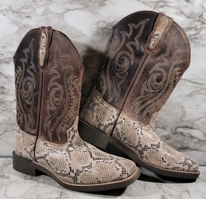 Cody James Brown Exotic Python Print Western Boots / Men's Size 6 D / 43125 - Picture 1 of 11