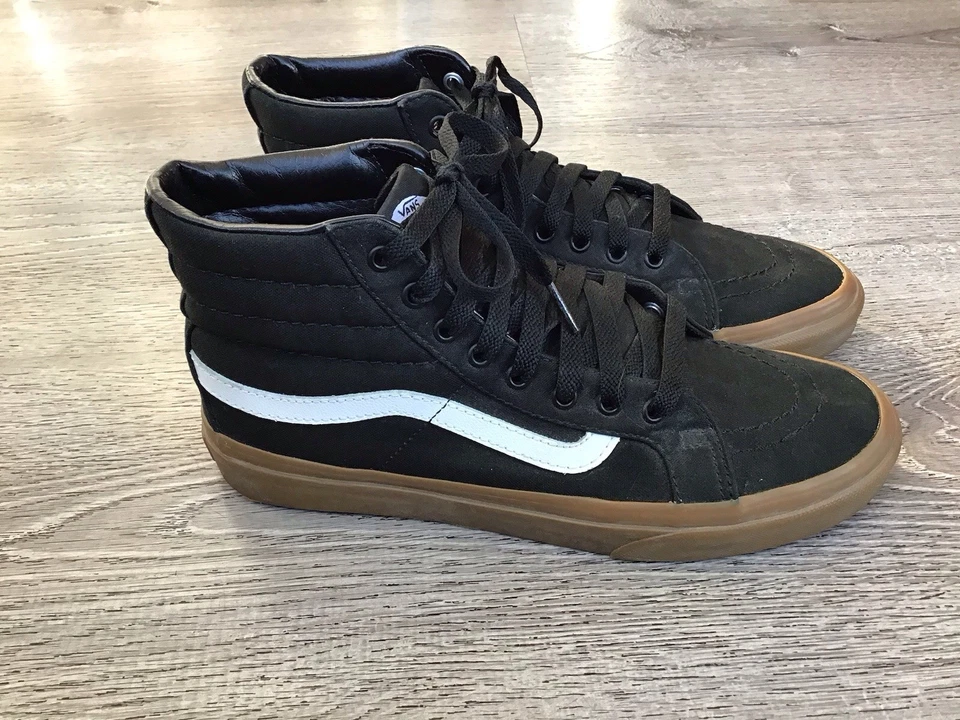 Vans Sk8-Hi Black White Gum Canvas Size Mens Size 7.5 Womens 9 Sneakers Shoes - Image 1 of 4