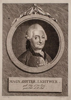 Christian Geyser Magnus Gottfried Lichtwer Dichter Aufklärung Kupferstich 18 Jhd - Bild 1 von 3