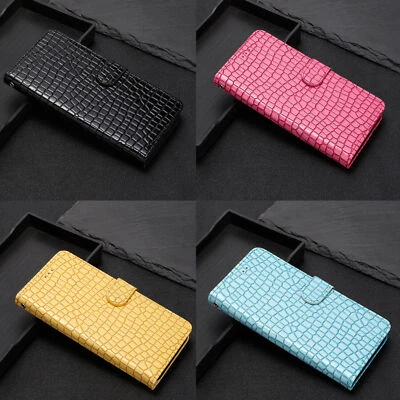 Crocodile Pattern Wallet Phone Case For Huawei Honor 400 200 300 90 50 70 X7 X8C - Image 1 of 4