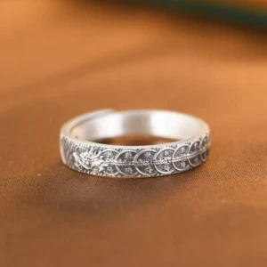 L05 Ring Drachenkopf Jahr des Drachen 2024 Münzen Feinsilber größenverstellbar - Bild 1 von 8