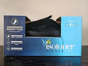 Isotoner Men's Gel Infused Memory Foam Slippers - Picture 1 of 8
