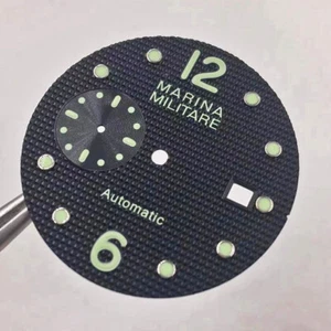 33.5mm grid military dial green Lumen Watch Dial Fit Seagull 2555 Movement - Picture 1 of 5