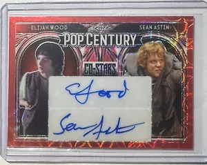 ELIJAH WOOD SEAN ASTIN LORD OF THE RINGS FRODO SAMWISE 2024 POP CENTURY AUTO 1/1 - Picture 1 of 2